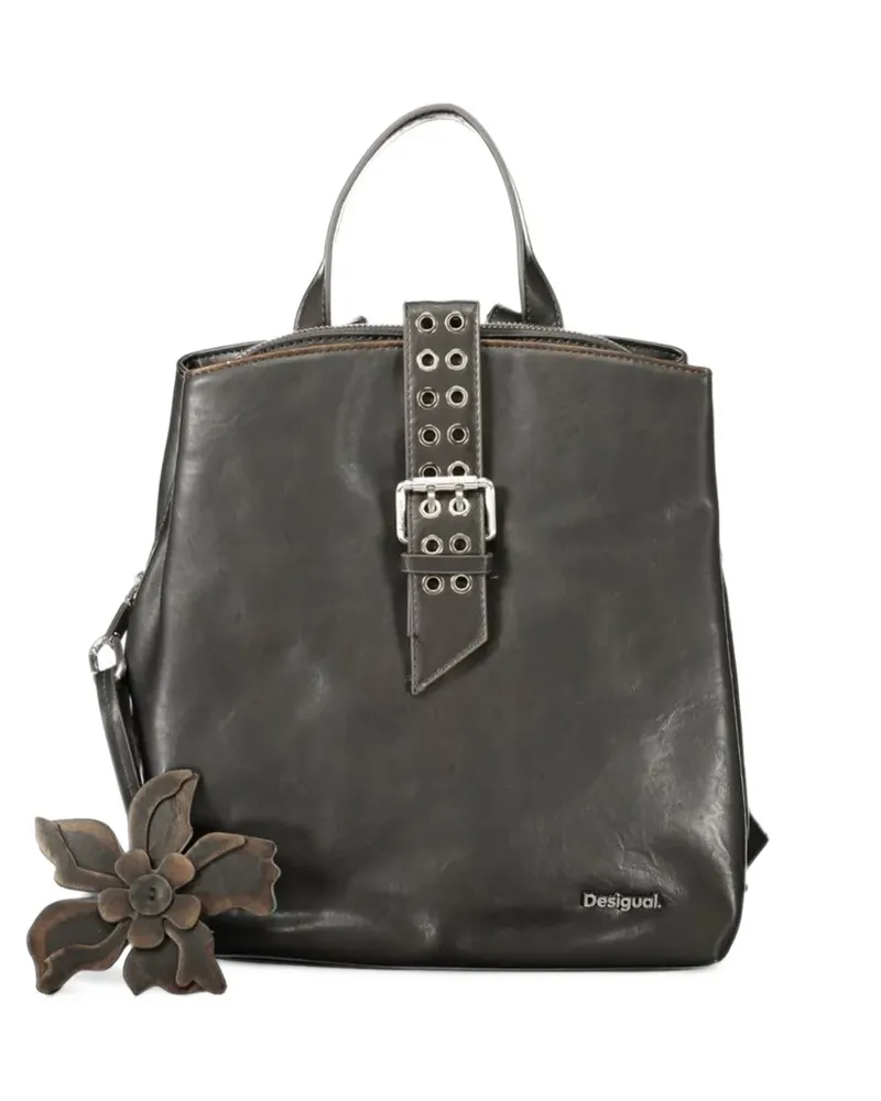 Desigual eyelet-embellished buckled backpack - Braun Braun