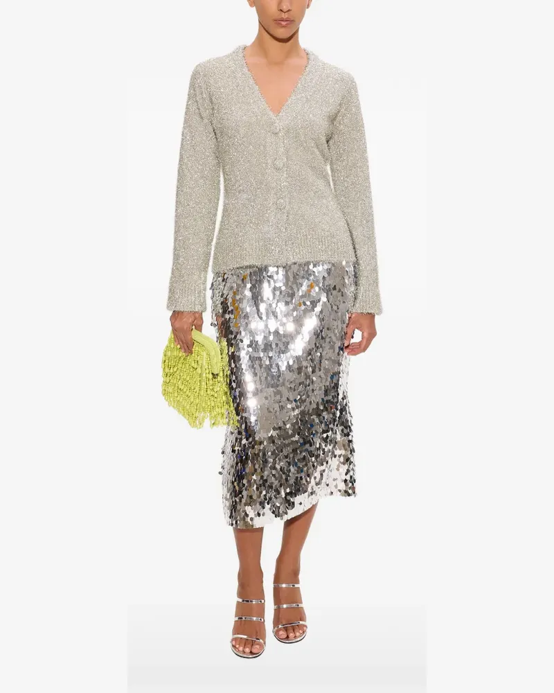 Simon Miller Briar Cardigan aus Lametta-Strick - Silber Silber
