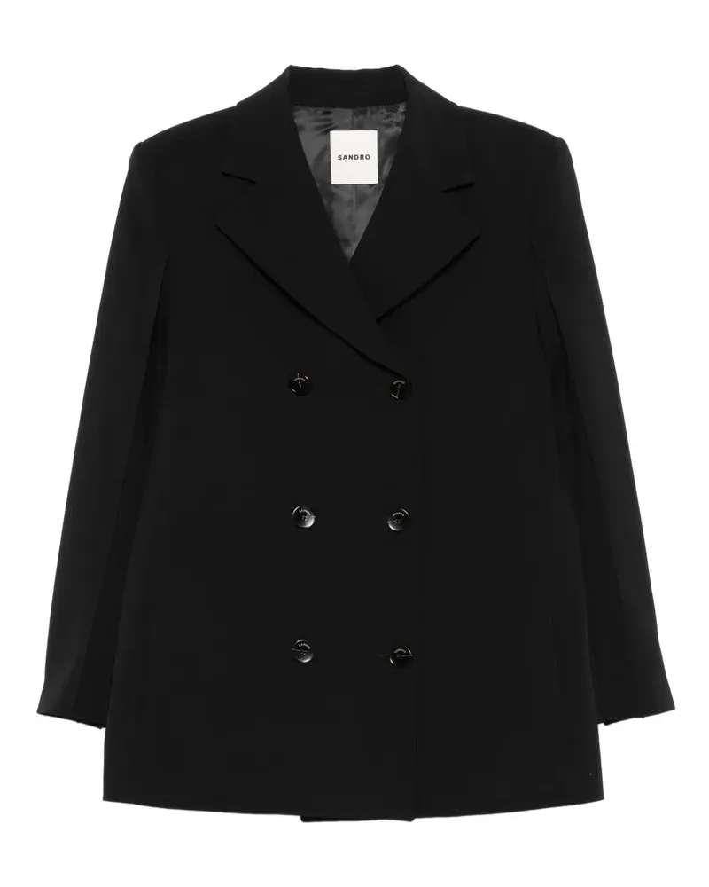 Sandro Doppelreihiger Blazer - Schwarz Schwarz