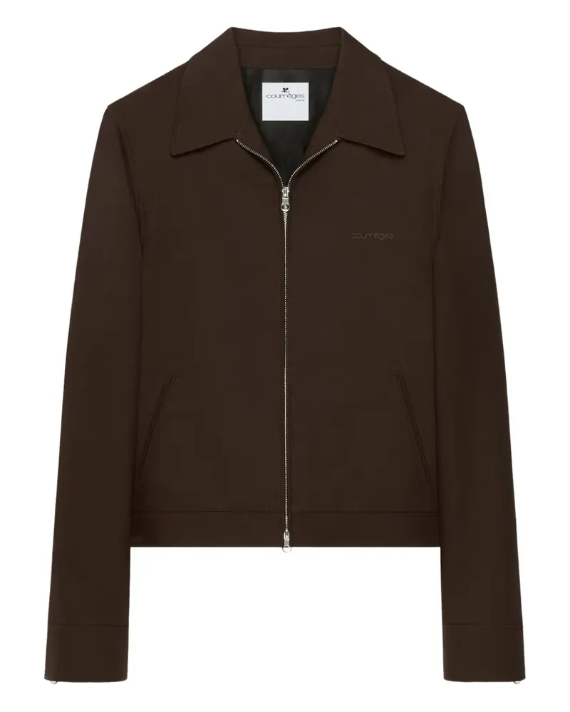 Courrèges Jacke mit Reißverschluss - Braun Braun