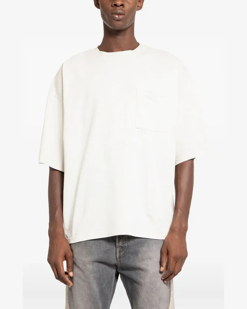 KAPITAL T-Shirt mit Rundhalsausschnitt - Nude Nude