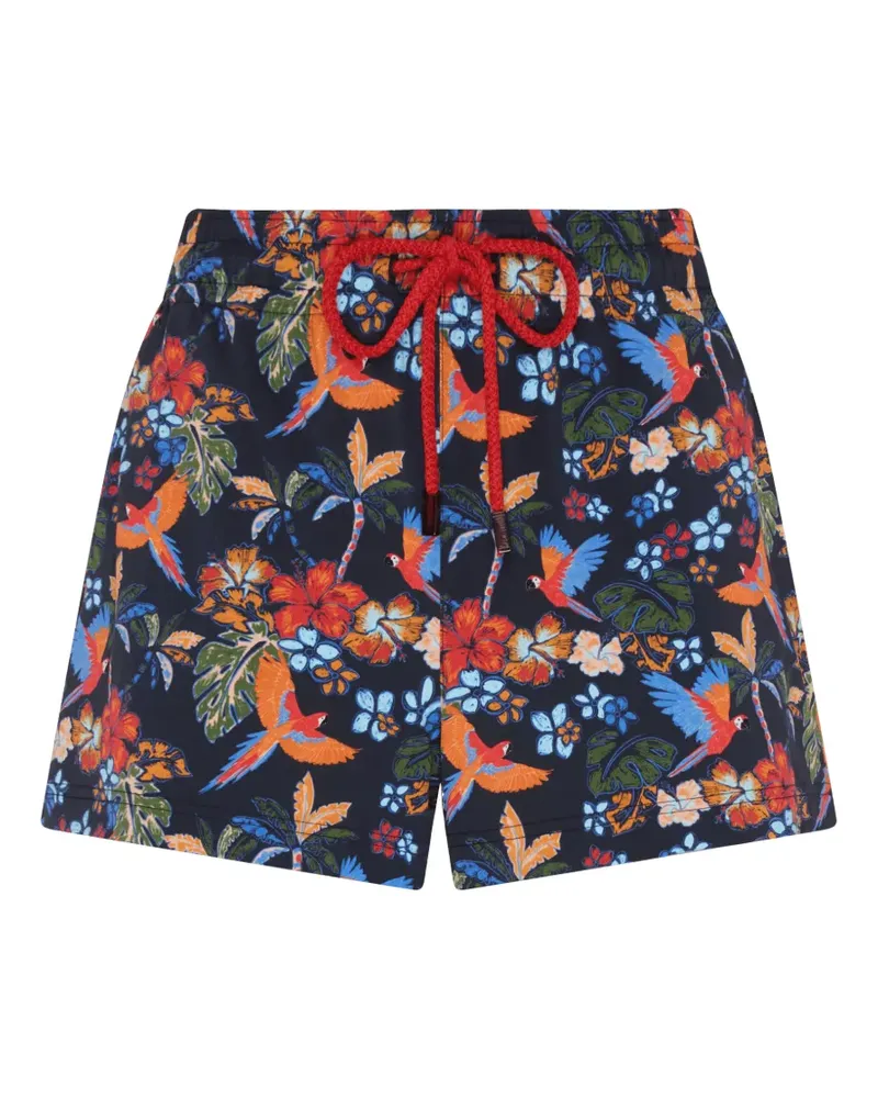 Vilebrequin Fabya Salva Badeshorts mit tropischem Print - Blau Blau