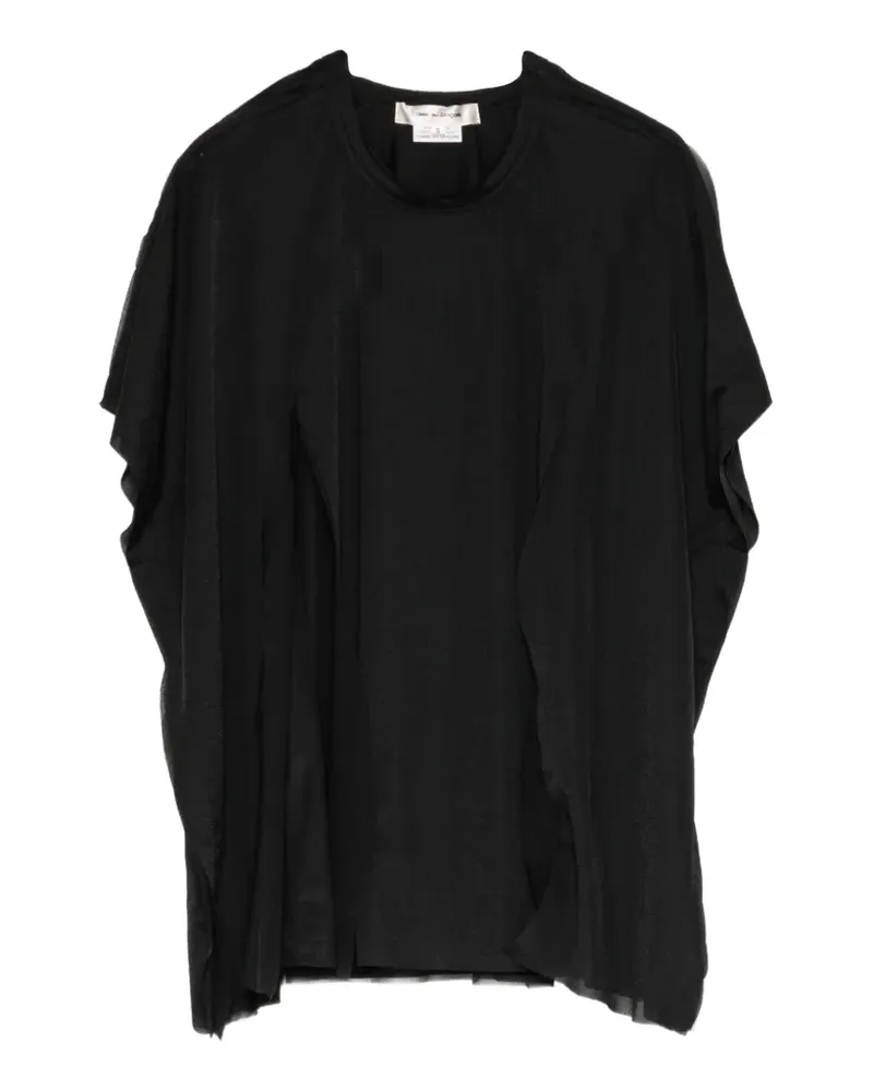 Comme des Garçons asymmetrical layered-panel top - Schwarz Schwarz