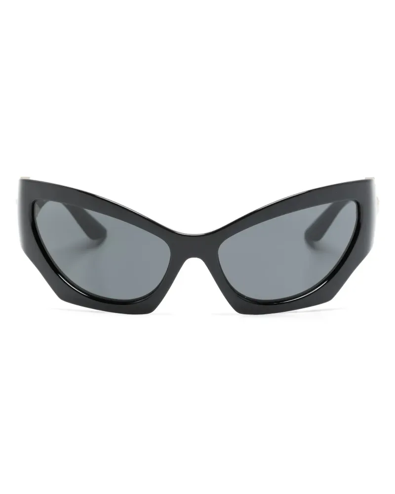 Versace Cat-Eye-Sonnenbrille mit Medusa - Schwarz Schwarz