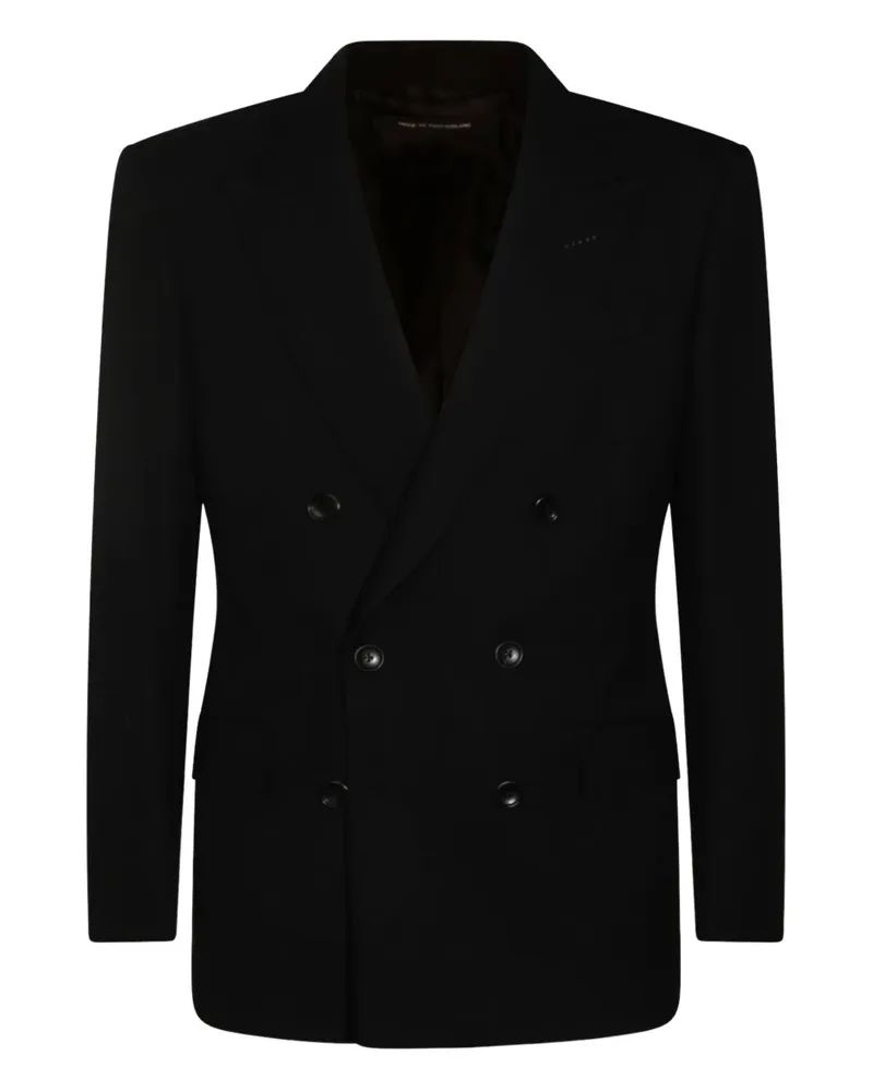 Tom Ford wool double-breasted coat - Schwarz Schwarz