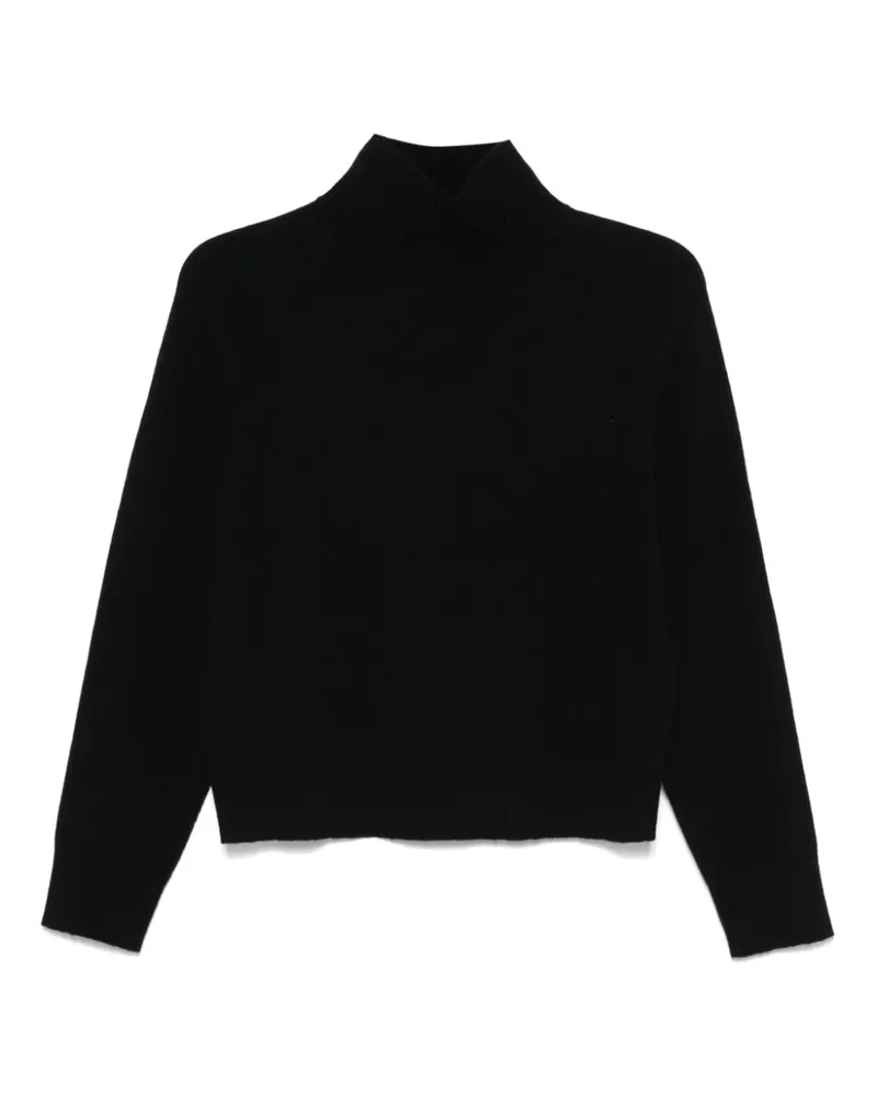 Vince Stehkragen-Pullover mit Raglanärmeln - Schwarz Schwarz