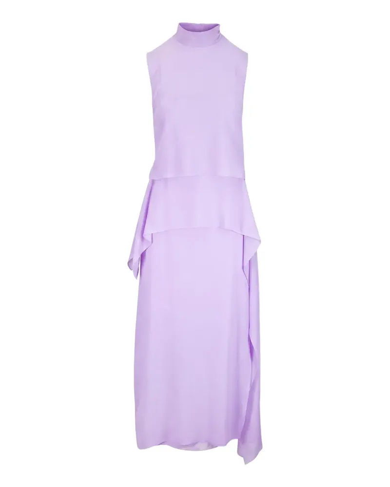 Akris Midikleid im Layering-Look - Violett Violett