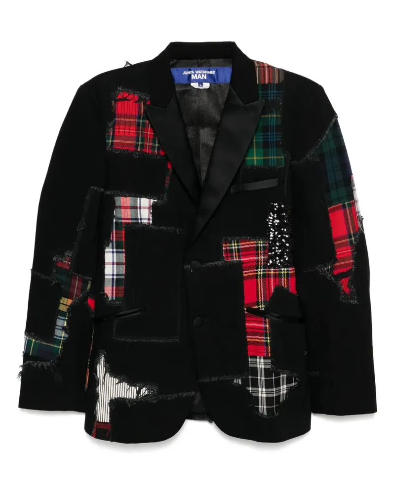 Junya Watanabe Sakko im Patchwork-Design - Schwarz Schwarz