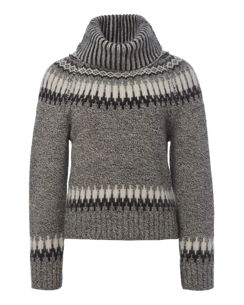 Monse Rollkragenpullover mit Fair-Isle-Muster - Grau Grau