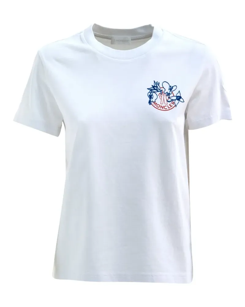 Moncler T-Shirt mit Logo-Detail - Weiß Weiß