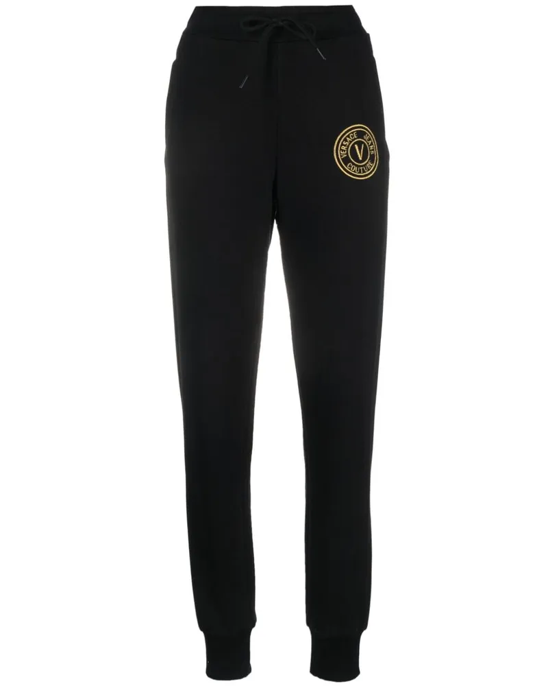 Versace Jeans Jogginghose mit Logo-Stickerei - Schwarz Schwarz