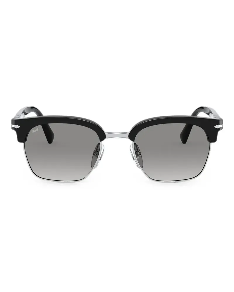 Persol Sonnenbrille mit Brauensteg - Schwarz Schwarz