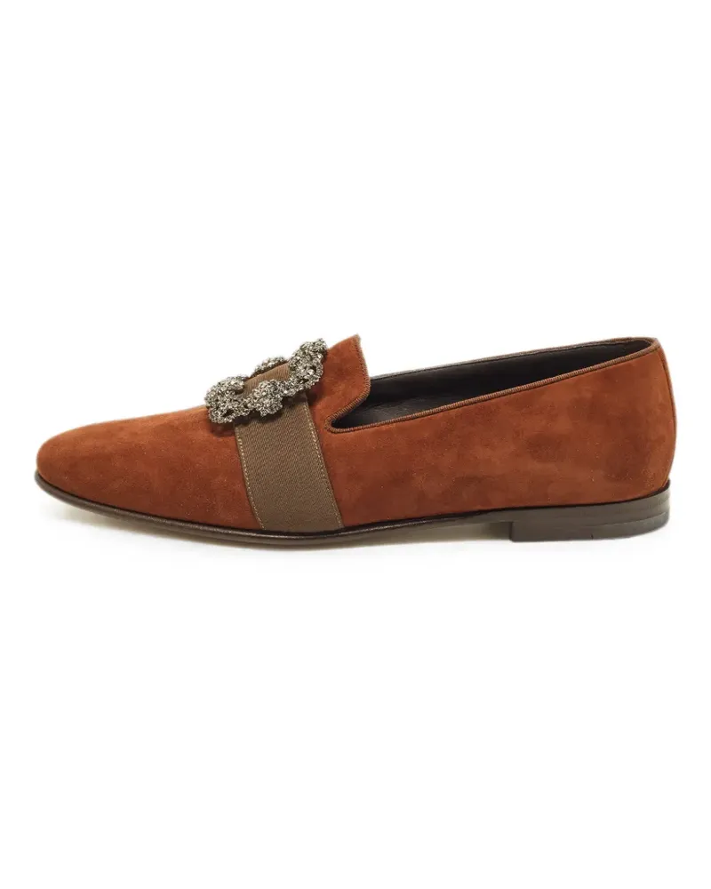 Manolo Blahnik Carlton Loafer mit Schnalle - Braun Braun