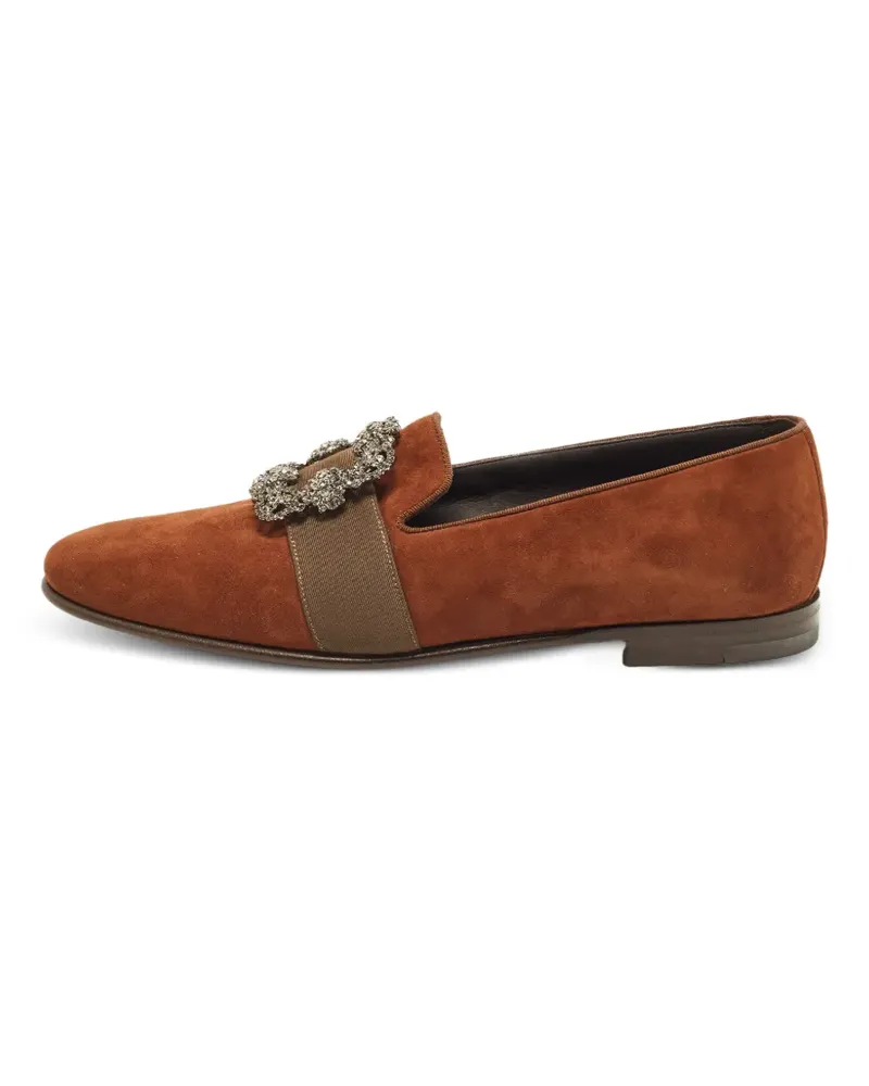 Manolo Blahnik Carlton Loafer mit Schnalle - Braun Braun