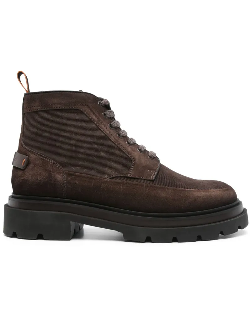 Santoni Hiking-Boots aus Wildleder - Braun Braun