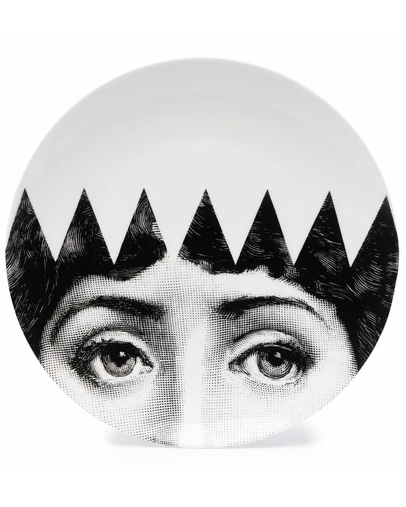 Fornasetti Tema e Variazioni No.62 Wandteller Schwarz