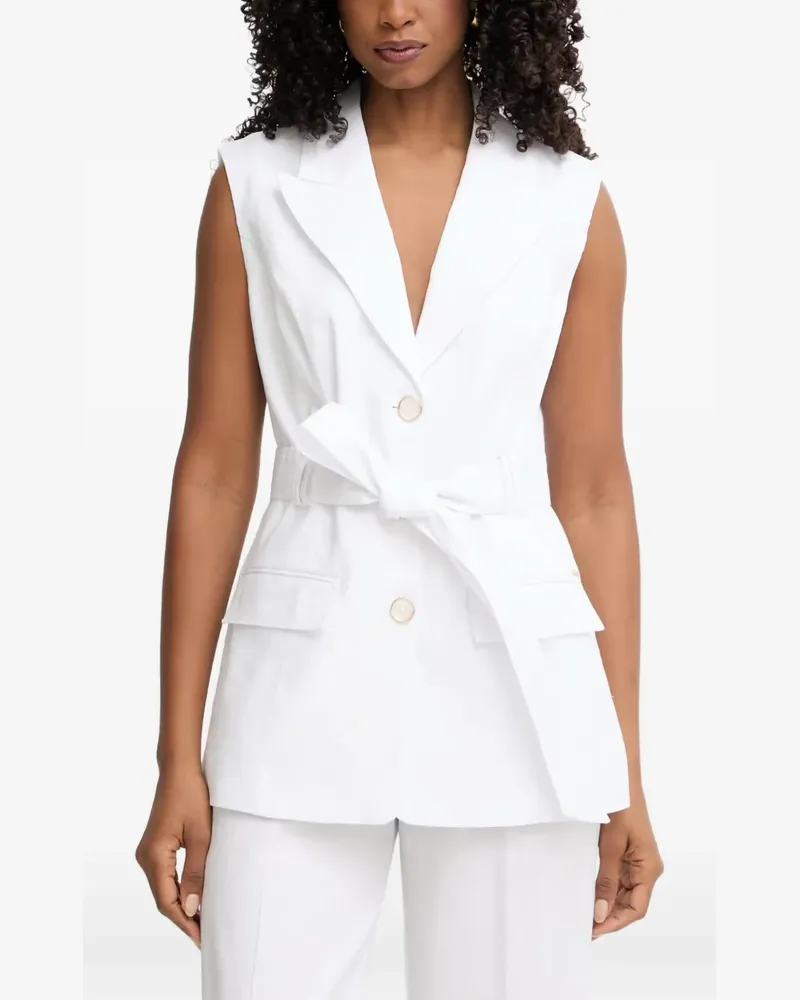 Guess belted sleeveless blazer - Weiß Weiß