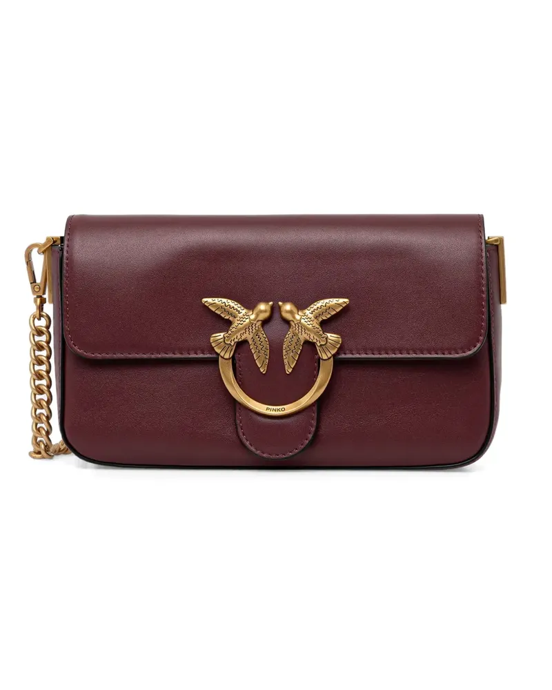 Pinko Love Birds-hardware leather crossbody bag - Rot Rot