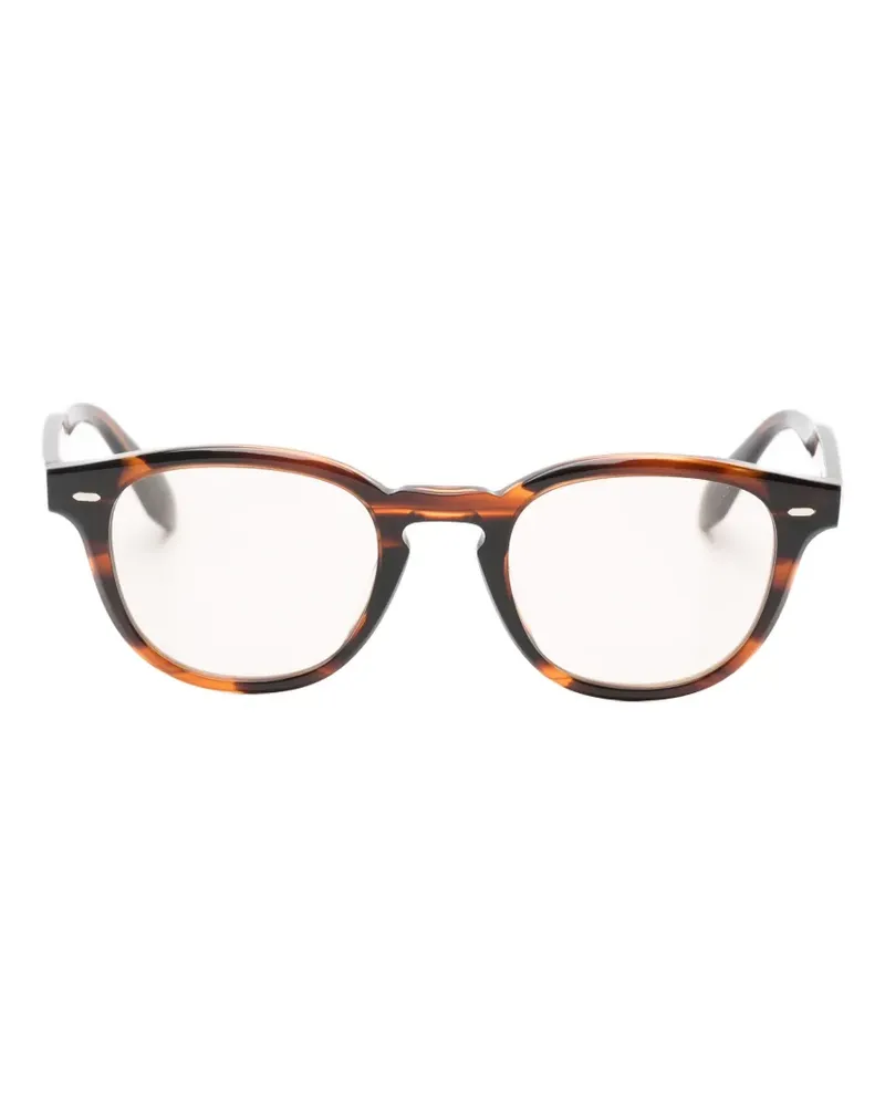 Oliver Peoples Runde Brille in Schildpattoptik - Braun Braun