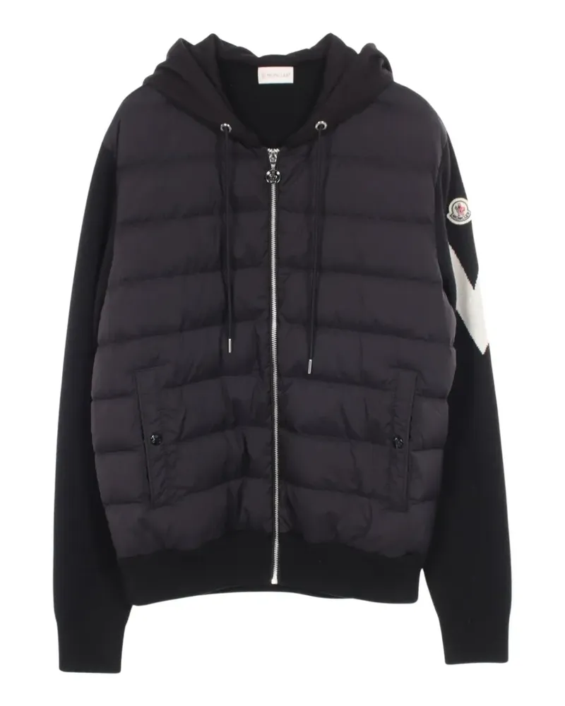 Moncler 2010s hooded down jacket - Schwarz Schwarz