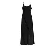 Drapiertes Kleid im asymmetrischen Look - Schwarz