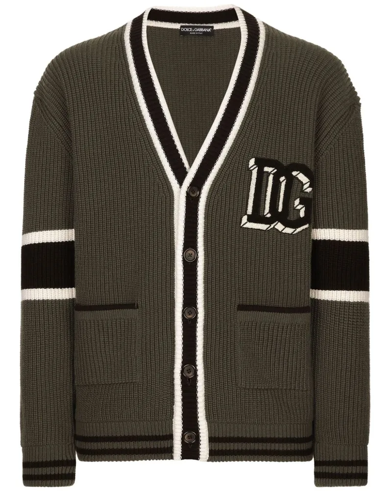 Dolce & Gabbana Gestrickter Intarsien-Cardigan - Grün Grün