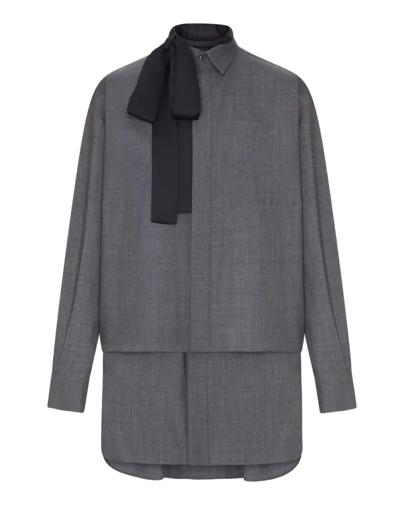 Sacai Kleid im Layering-Look - Grau Grau