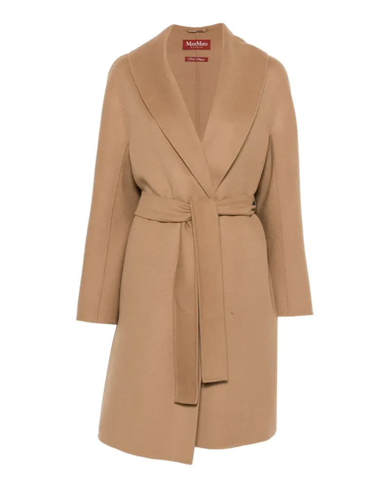 Max Mara Mantel mit Schalkragen - Nude Nude