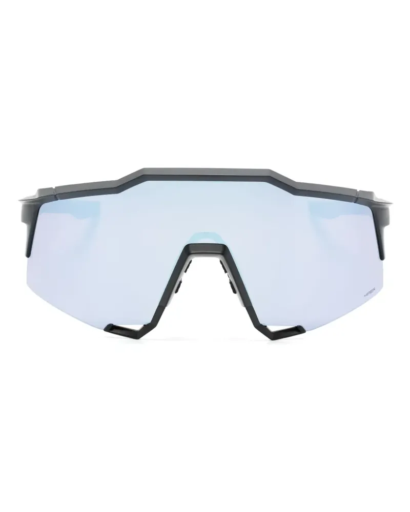 100% Eyewear Speedcraft Sonnenbrille mit Oversized-Gestell - Schwarz Schwarz