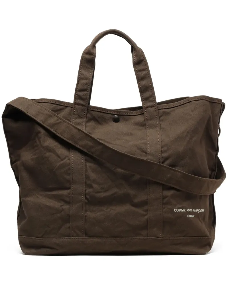 Comme des Garçons Shopper mit Logo-Stickerei - Braun Braun