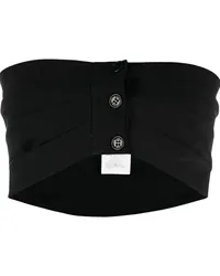 Philosophy Di Lorenzo Serafini Cropped-Top mit Knöpfen Schwarz