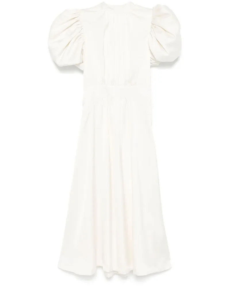 ROTATE Birger Christensen Puff-Midikleid aus Satin - Nude Nude