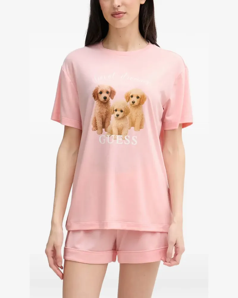 Guess Pyjama mit grafischem Print - Rosa Rosa