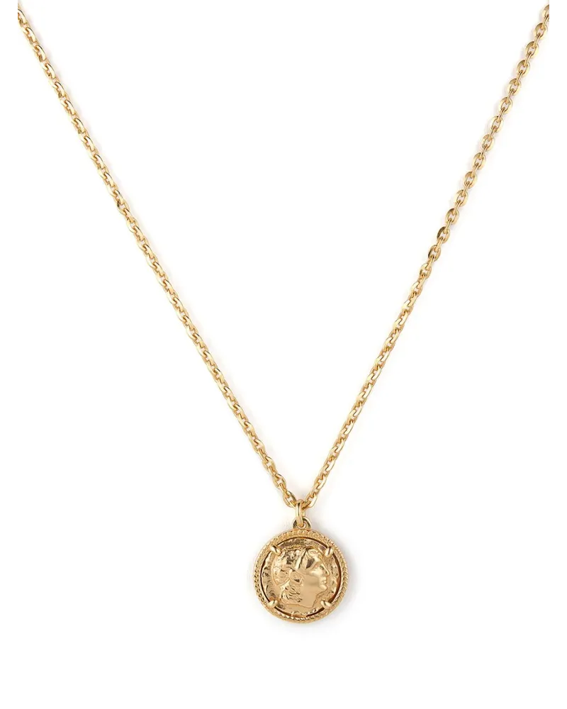 Emanuele Bicocchi Caesar Coin Halskette aus Sterlingsilber - Gold Gold