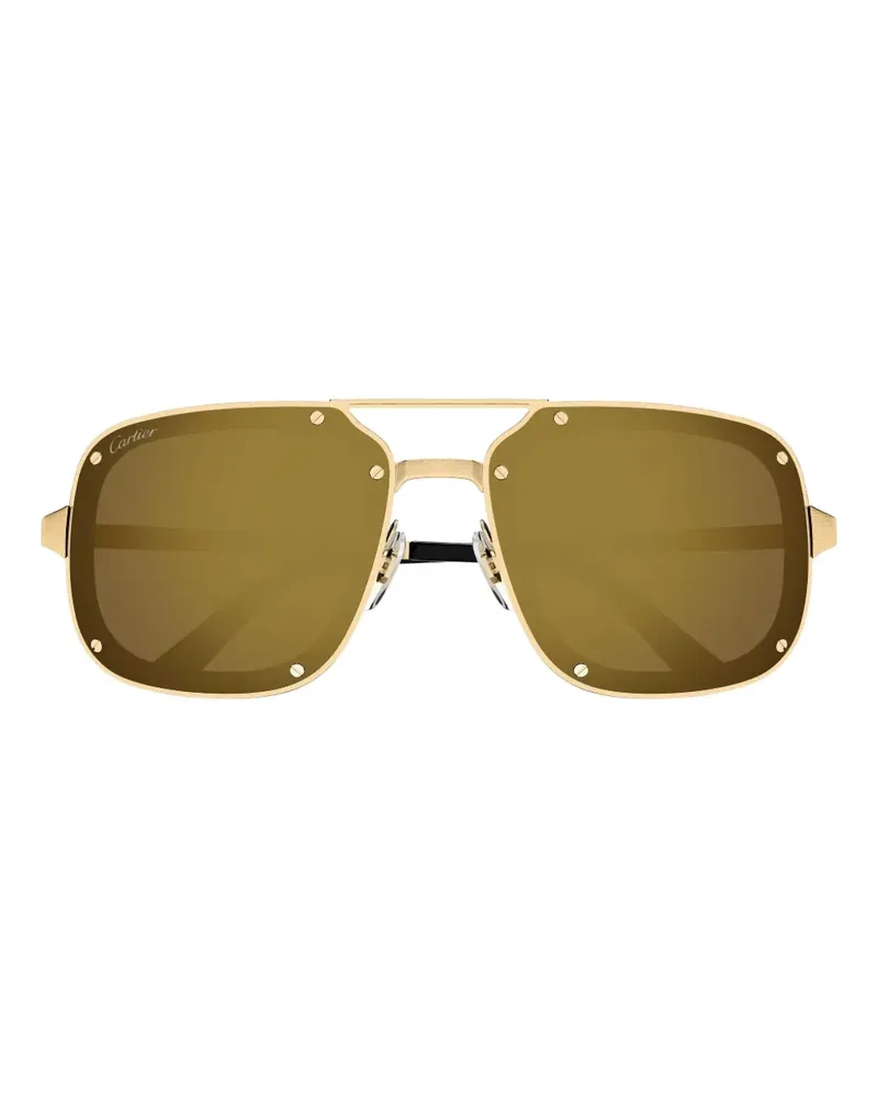 Cartier Getönte Pilotenbrille - Gold Gold