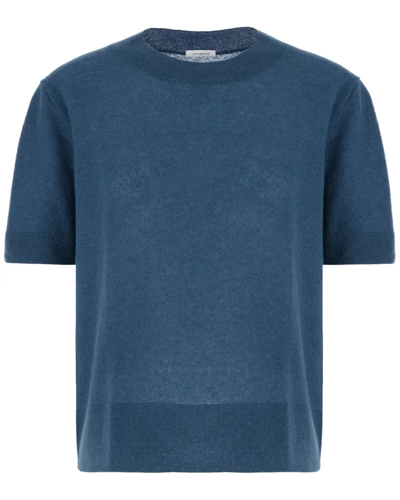 Malo Kurzärmeliger Pullover - Blau Blau