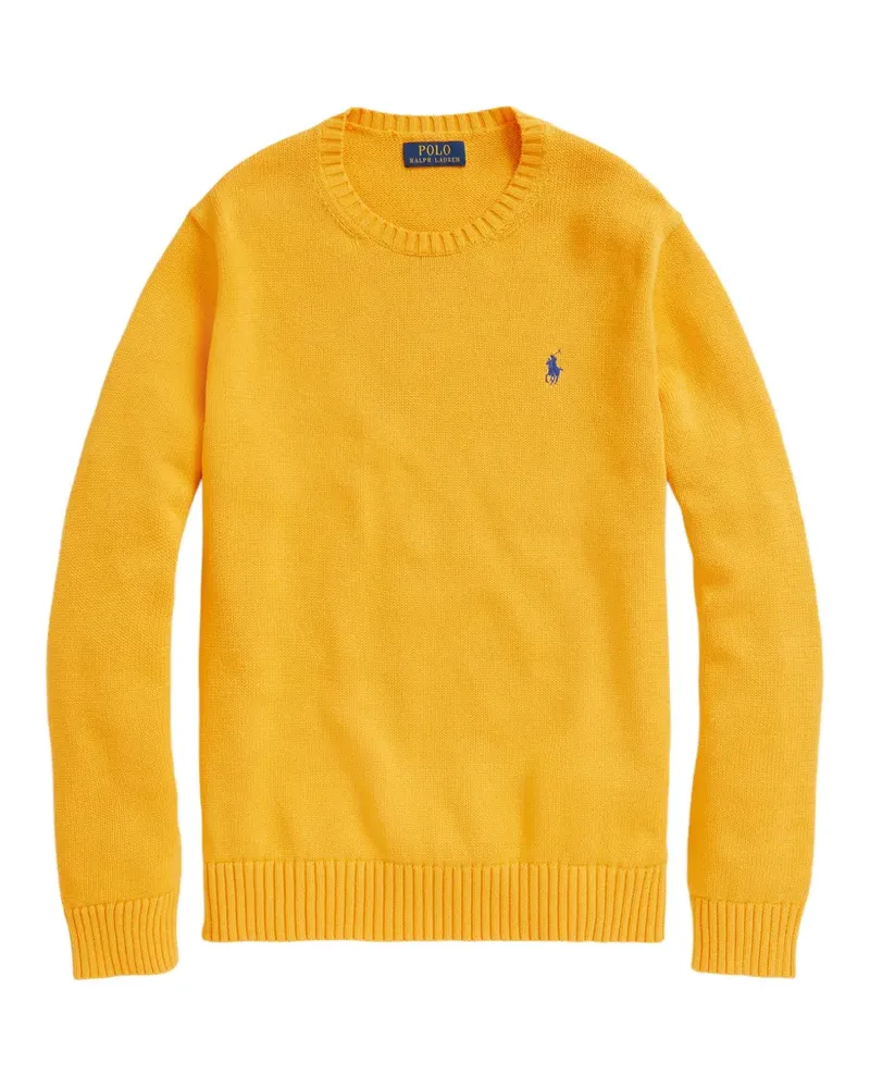 Ralph Lauren embroidered-logo crew-neck sweater - Gelb Gelb