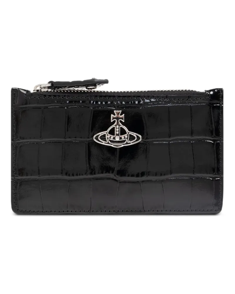 Vivienne Westwood Kartenetui mit Orb-Schild - Schwarz Schwarz