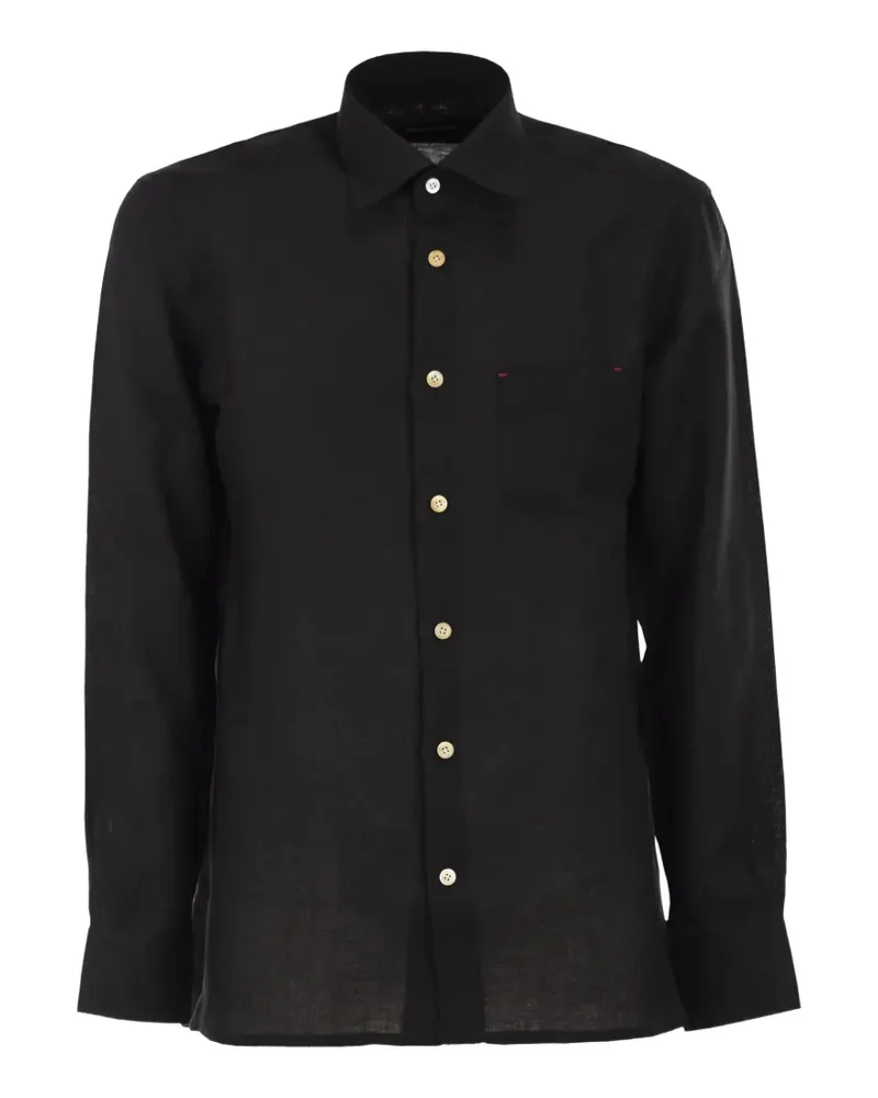 Kiton linen shirt - Schwarz Schwarz