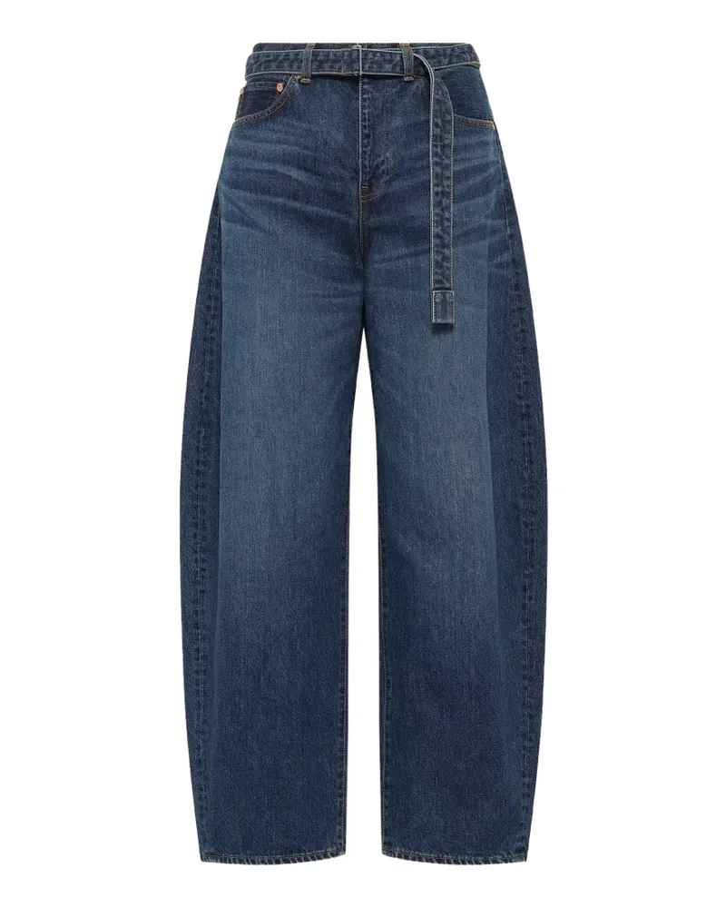 Sacai barrel panelled jeans - Blau Blau