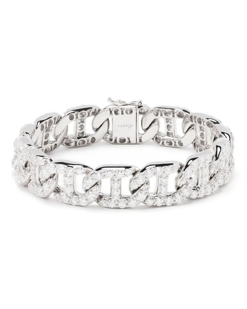 LEO PIZZO 18kt Weißgoldarmband mit Diamanten - Silber Silber