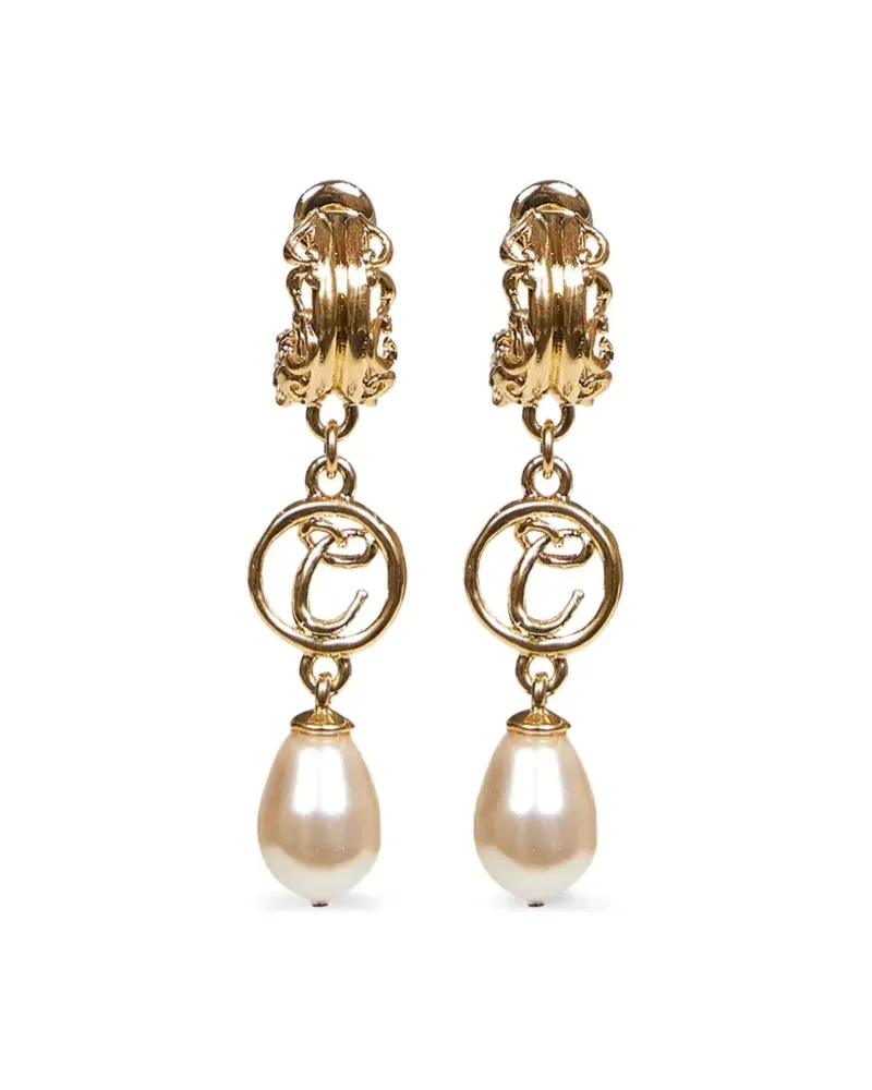 Chloé ornamental-detail pearl-pendant earrings - Gold Gold