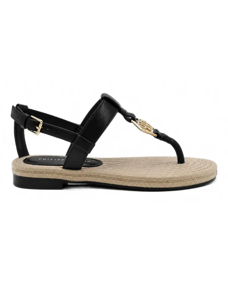 Philipp Plein Sechseckige Sandalen aus Nappaleder - Schwarz Schwarz