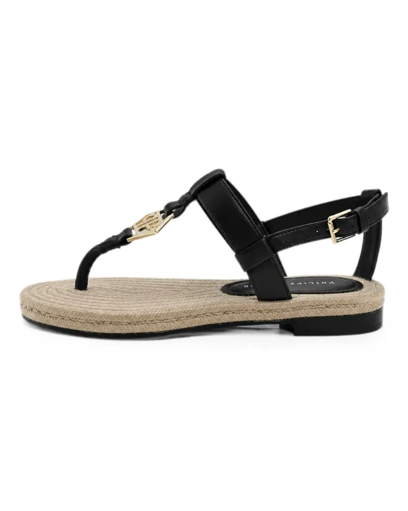 Philipp Plein Sechseckige Sandalen aus Nappaleder - Schwarz Schwarz