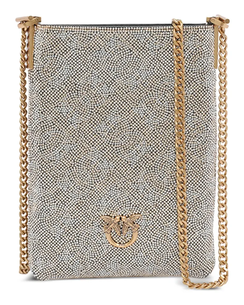 Pinko Smartphone-Hülle mit Strass - Gold Gold