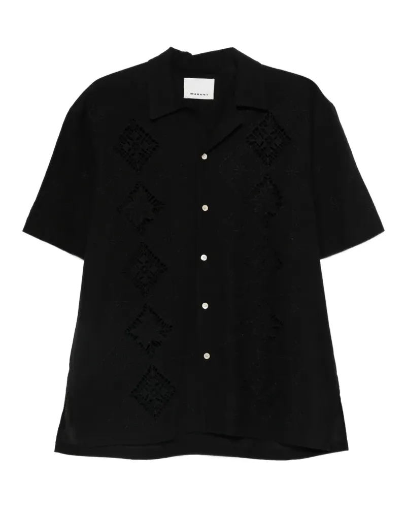 Isabel Marant Kurzärmeliges Indy Hemd - Schwarz Schwarz