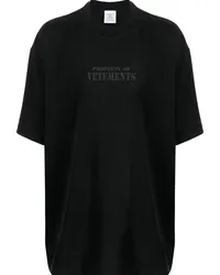 VETEMENTS T-Shirt mit Logo-Print Schwarz