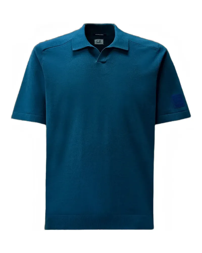 C.P. Company Metropolis Series Poloshirt mit Logo-Patch - Blau Blau