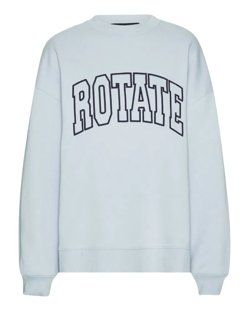 ROTATE Birger Christensen Sweatshirt mit Logo-Stickerei - Blau Blau