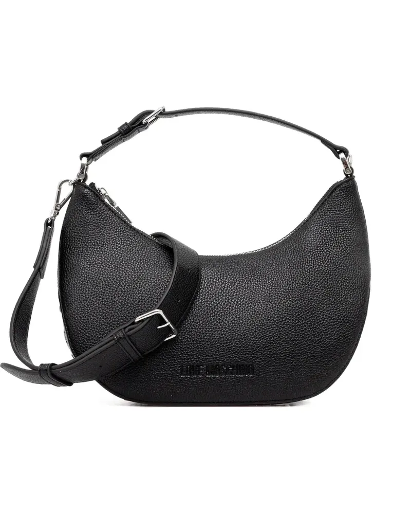 Moschino Umhängetasche mit Logo-Schild - Schwarz Schwarz